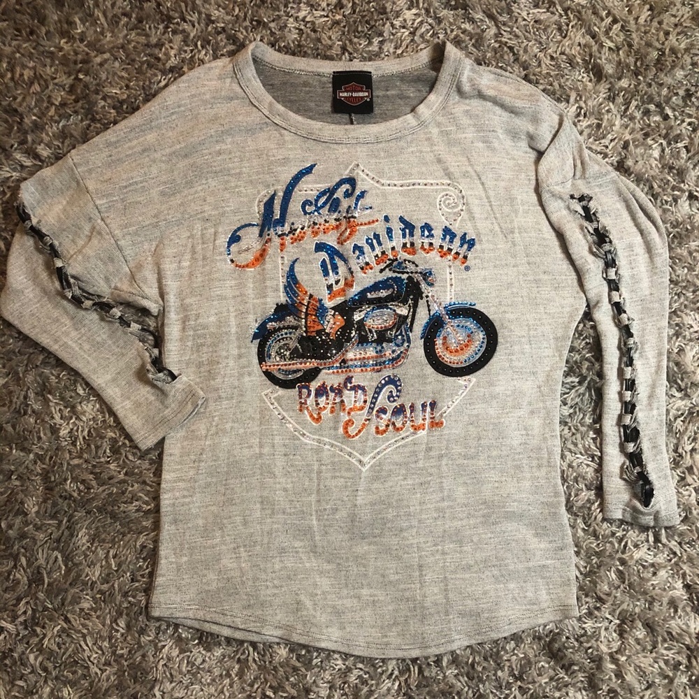 Harley Davidson 3/4 sleeve top